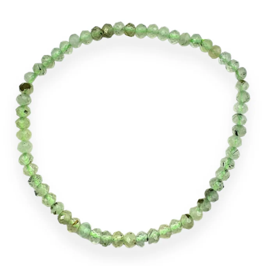 Bracciale Prehnite Sfaccettato 3x4mm