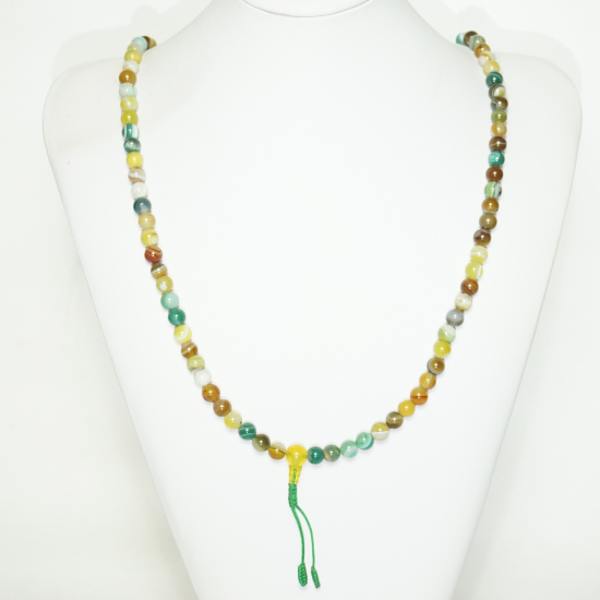 Mala in pietra 0,8 cm - agata mista
