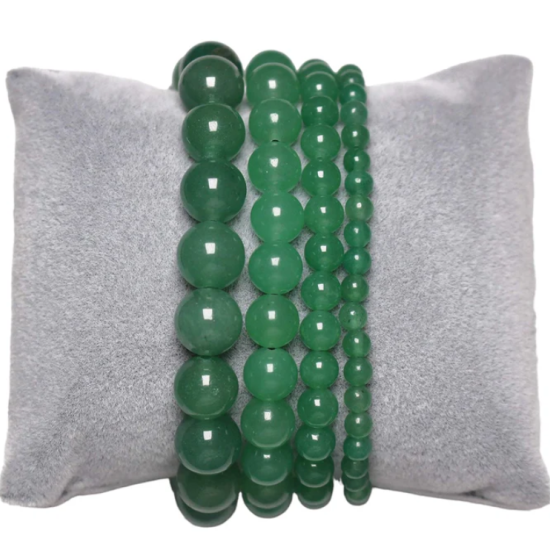 Bracciale avventurina verde 0.4 cm