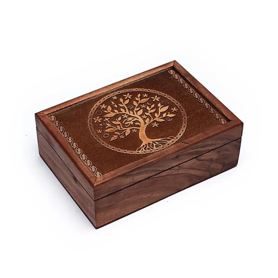 Scatola in legno Albero della vita