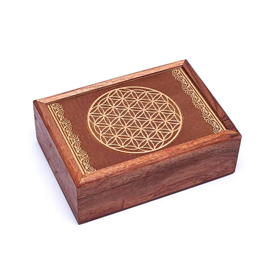 Scatola in legno Fiore della vita