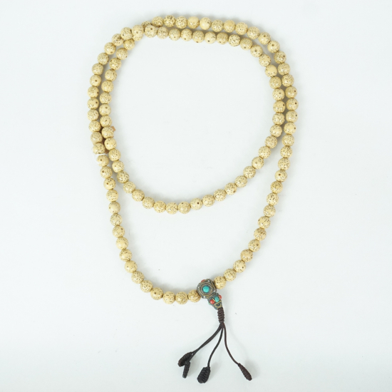 Mala con semi di loto e beads