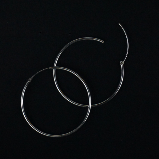 Orecchini ad anello medio/grandi in argento SINGOLO