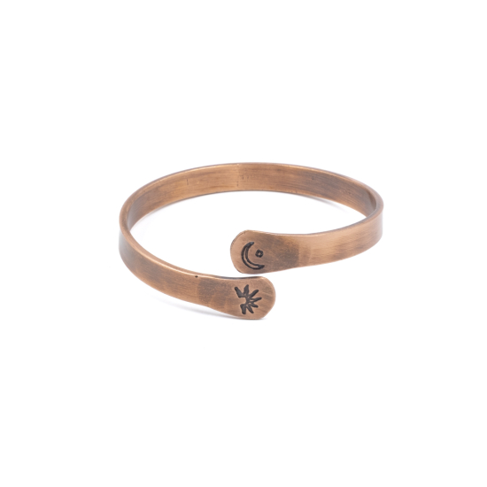 Bracciale in rame sole-luna