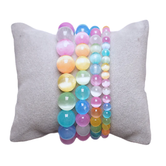 Bracciale selenite arcobaleno 0,6 cm