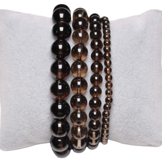 Bracciale quarzo fumè 0,8 cm
