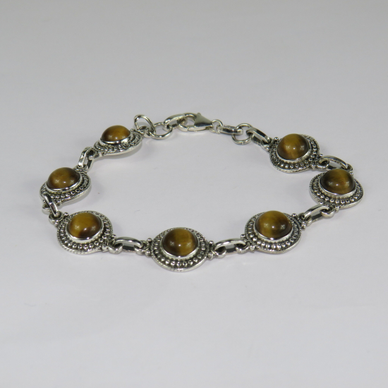 Bracciale argento occhio di tigre