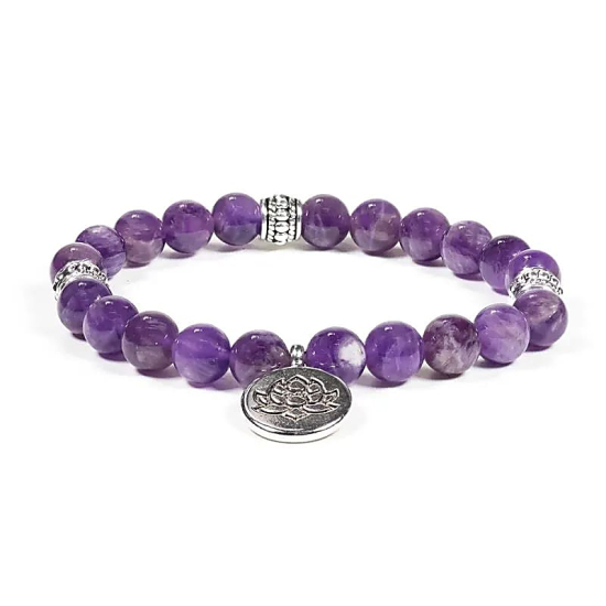 Bracciale in ametista 0,8 Cm
