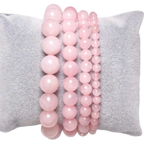 Bracciale quarzo rosa 0,6 cm