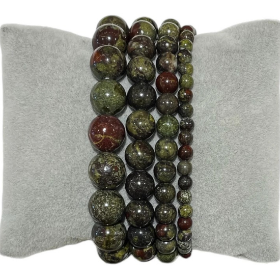 Bracciale diaspro sangue di drago 0,6 cm
