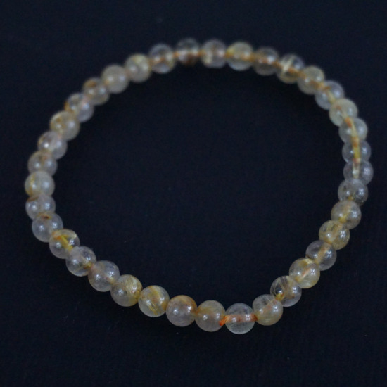 Bracciale quarzo rutilio 0.5 cm