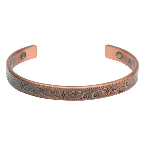 BRACCIALE DI RAME floreale - Sattva