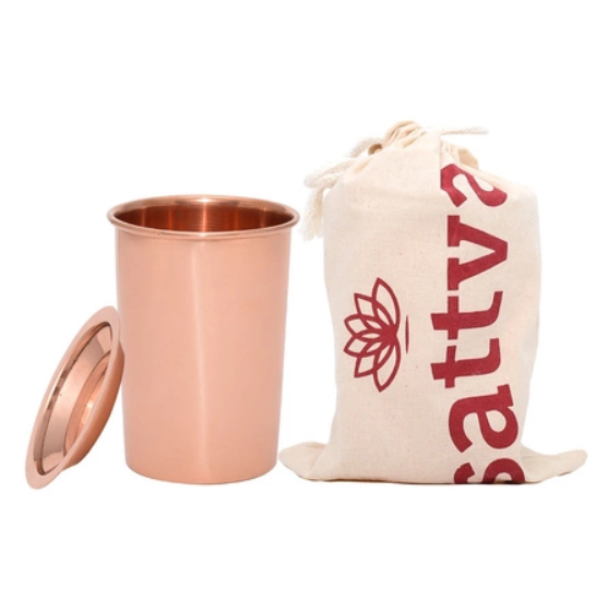 Bicchiere in rame liscio Sattva 350 ml