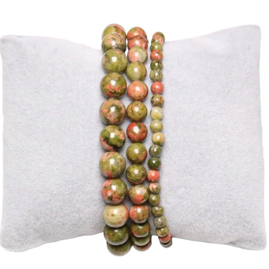 Bracciale in unakite 0.4 cm