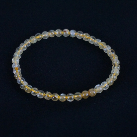 Bracciale quarzo citrino 4 mm