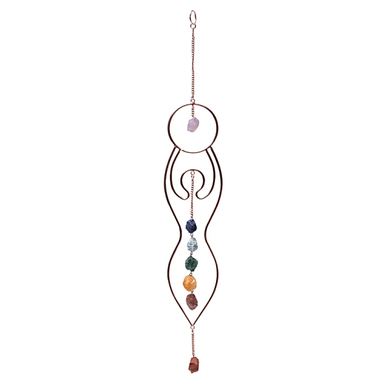 Pendente Dea della Luna e pietre chakra
