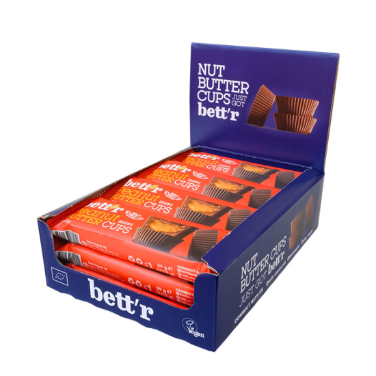 Bett'r Cups ripiene di Crema di Arachidi SENZA GLUTINE - BIO