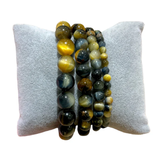 Bracciale occhio di tigre e falco 0,8 cm