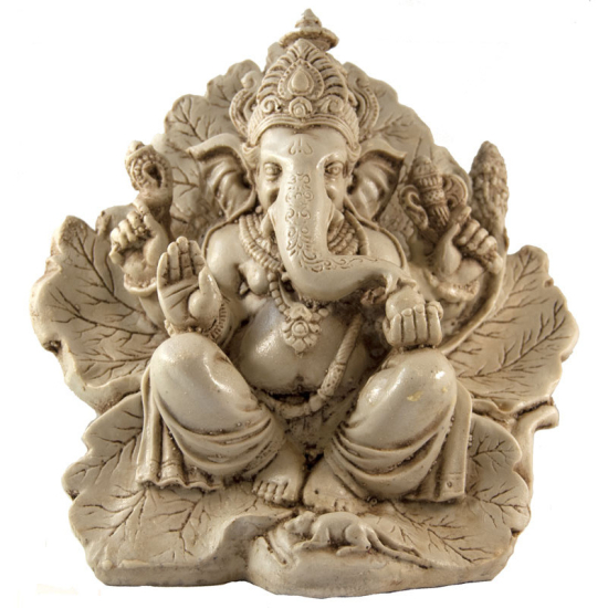 Ganesh statua in resina color avorio