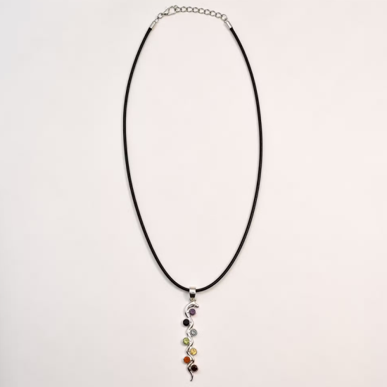 Ciondolo Serpente Chakra placcato argento