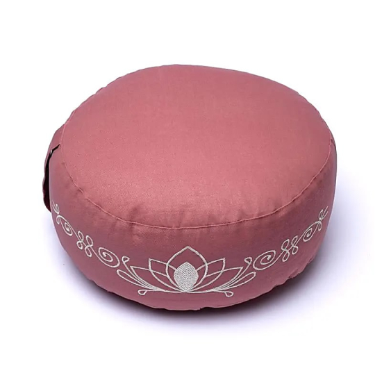 Cuscino meditazione rosa antico loto cotone organico