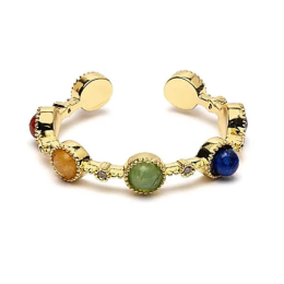 Anello aperto con 7 pietre dei chakra