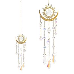 Acchiappasole sole e mezzaluna con vetro cristallo