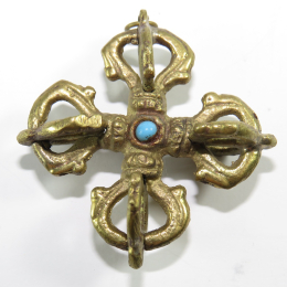 Ciondolo doppio Vajra metallo