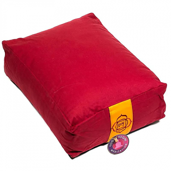 Cuscino da meditazione / bolster rettangolare rosso