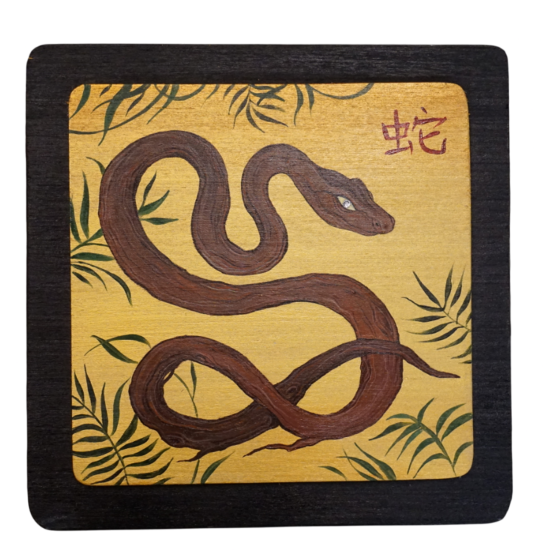 Quadro dipinto a mano serpente