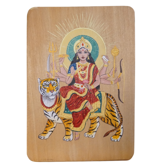 Pannello Durga dipinto a mano