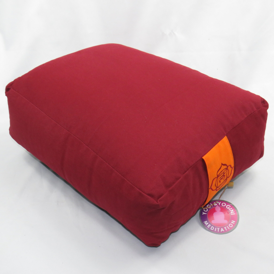Cuscino da meditazione / bolster rettangolare rosso