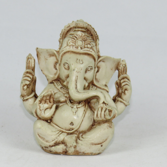 Ganesh resina bianco 10 cm