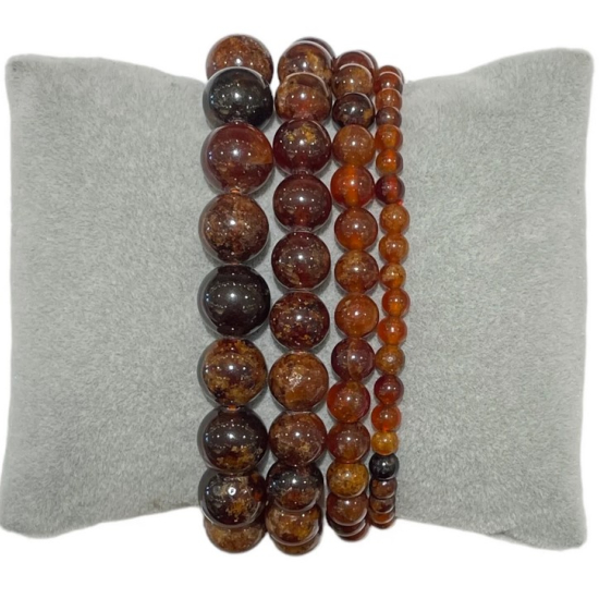 Bracciale in granato spessartite in 0.4 cm