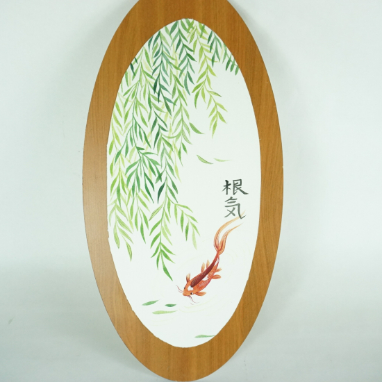 Quadro con carpa e ideogramma "COSTANZA"