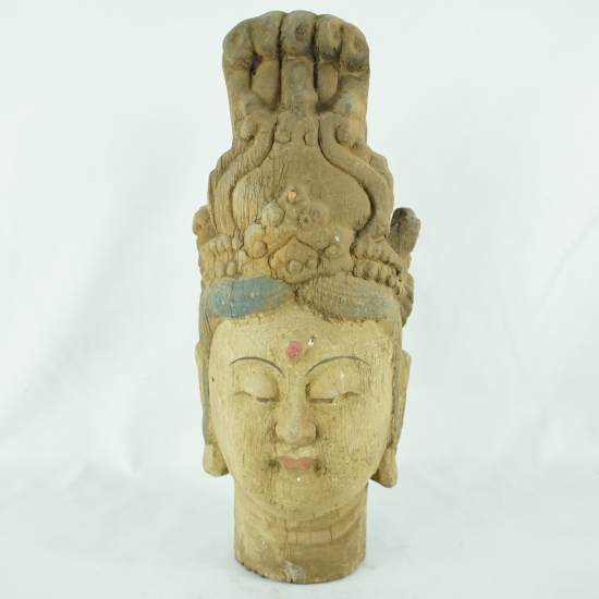 Volto Bodhisattva in legno