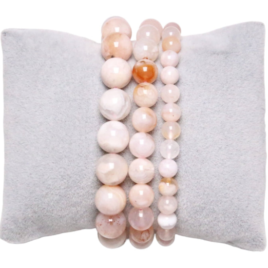Bracciale agata fiore di ciliegio 0,4 cm