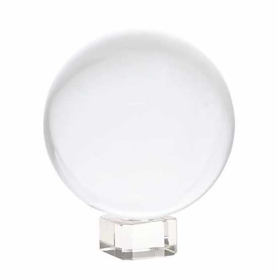 Sfera di cristallo con base in vetro 10 cm
