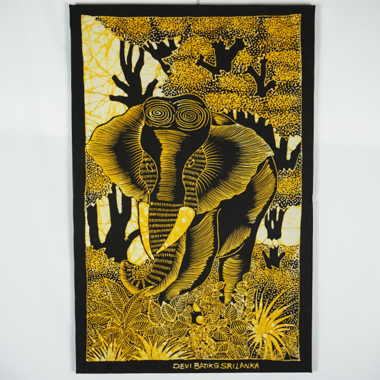 Batik Elefante con intelaiatura