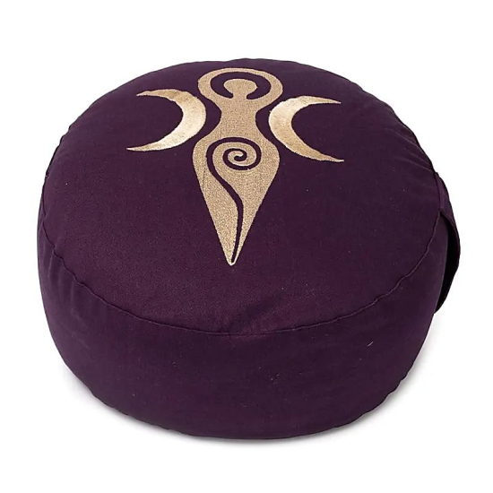 Cuscino meditazione viola scuro Dea cotone organico