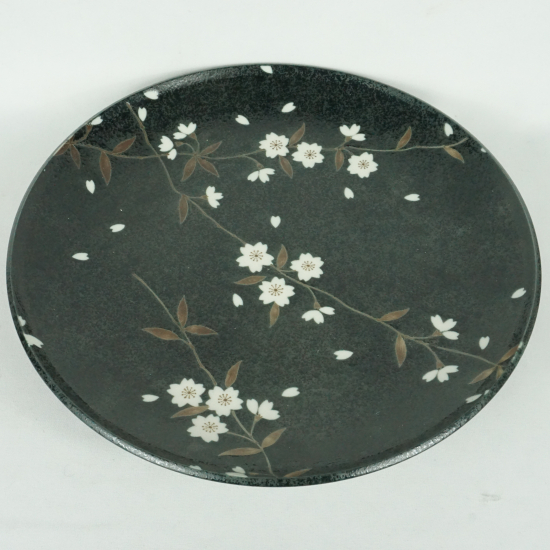 Piatto in ceramica rotondo con fiori
