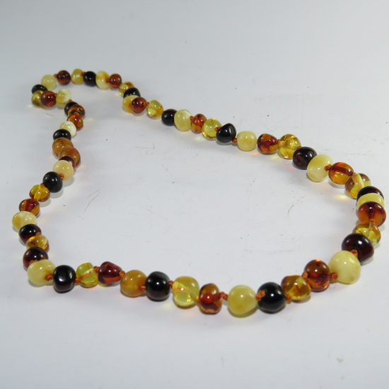 Collana ambra multicolor