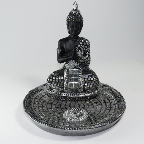 Bruciaincensi in resina Buddha