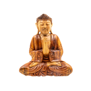 Budda in legno h. cm 25 – Mani giunte