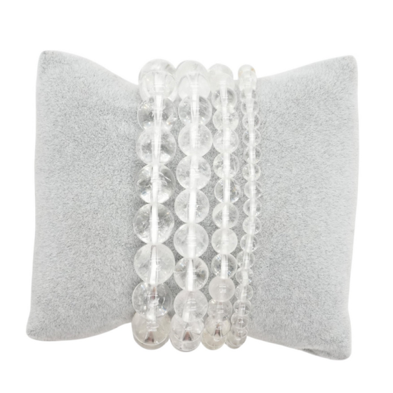 Bracciale cristallo di rocca con inclusioni 0,4 cm