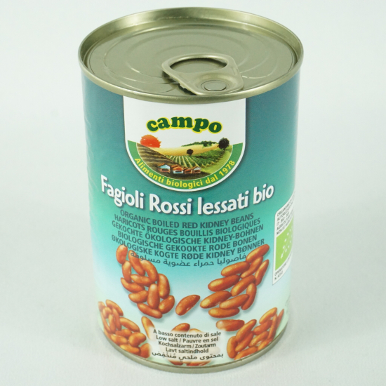 Fagioli rossi lessati in lattina BIO