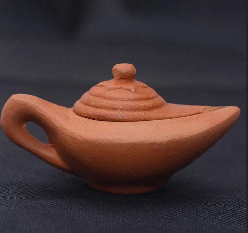 Lampada ad olio in terracotta "Aladin"