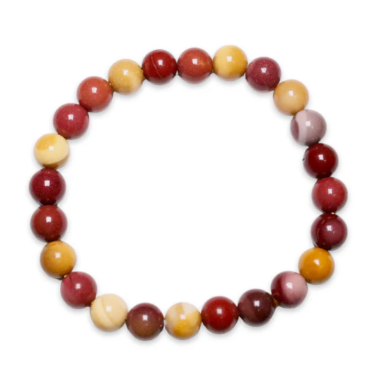 Bracciale diaspro mokaite 0.8 cm taglia uomo