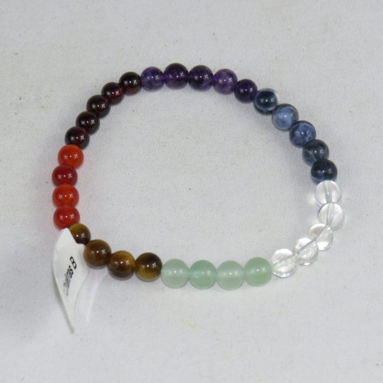 Braccialetto 7 chakra 0,6 cm