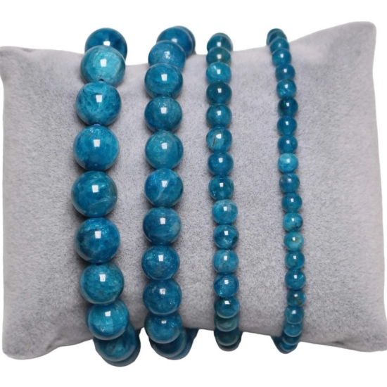 Braccialetto in apatite blu qualità A 0,8 cm